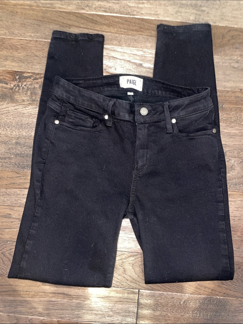 PAIGE Black High-Rise Skinny Jeans